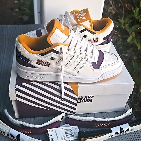 ADIDAS FORUM LOW GIRLS ARE AWESOME limited edition 2021 Womens 8 sneakers NEW - Picture 2 of 16